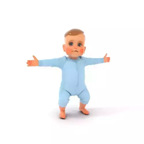 Charming Baby Blue Pajamas model pack