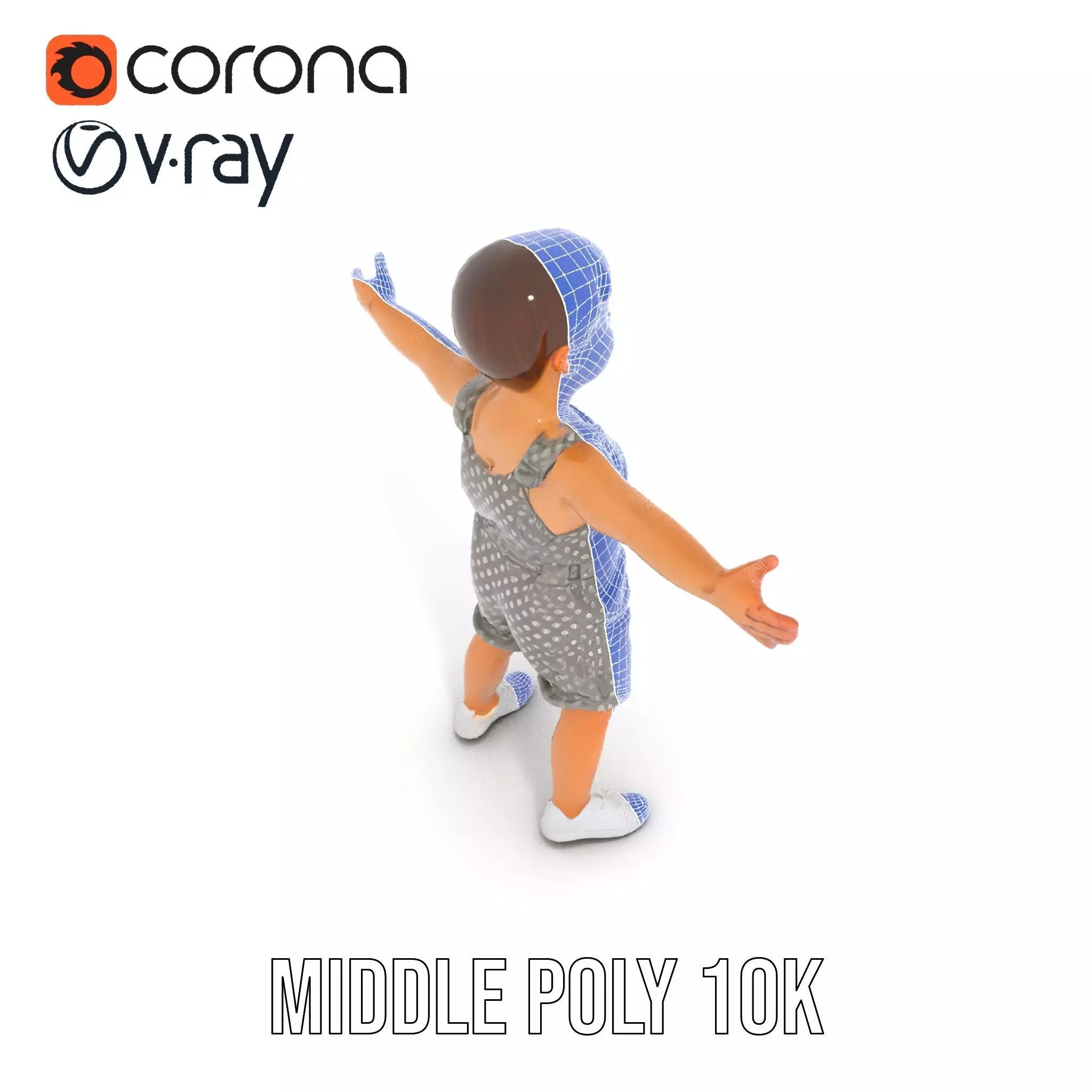Playful Polka Dot Toddler model pack Low-poly 3D model_28