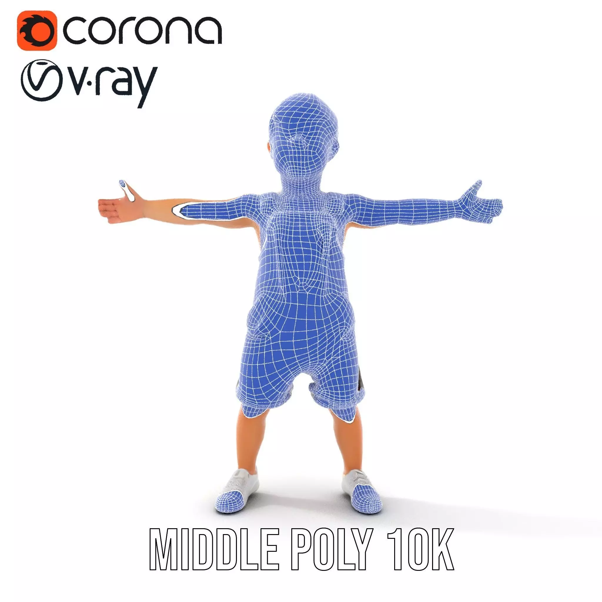 Playful Polka Dot Toddler model pack Low-poly 3D model_22