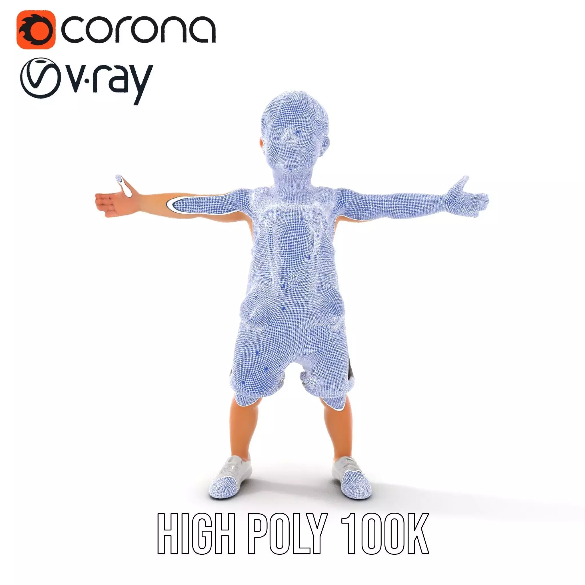 Playful Polka Dot Toddler model pack Low-poly 3D model_33