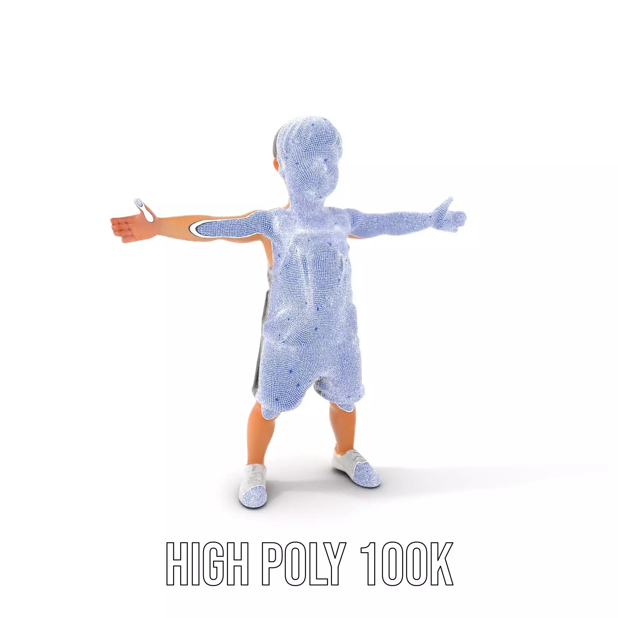 Playful Polka Dot Toddler model pack Low-poly 3D model_5