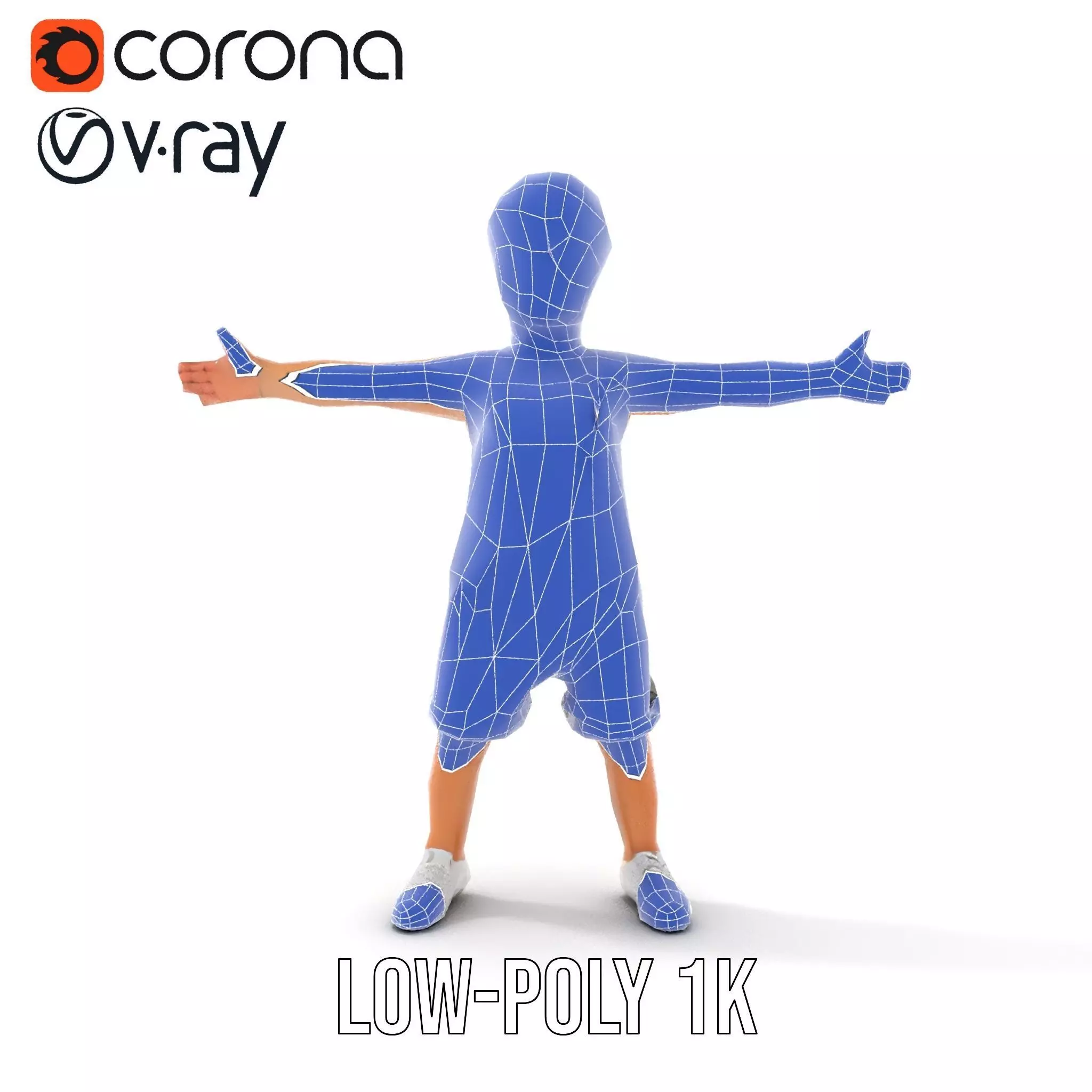 Playful Polka Dot Toddler model pack Low-poly 3D model_26