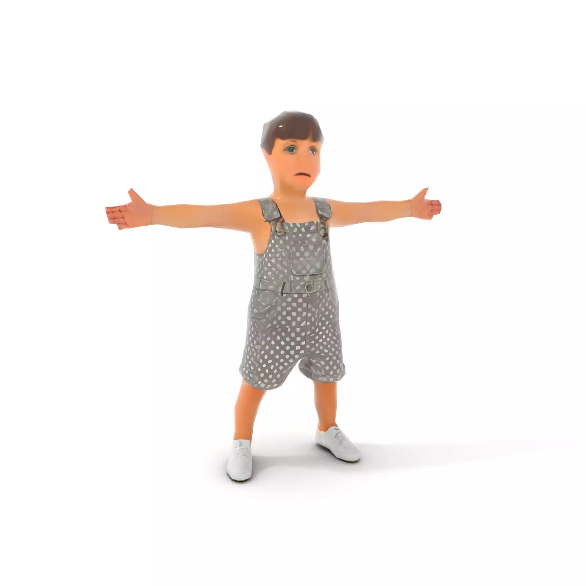 Playful Polka Dot Toddler model pack Low-poly 3D model_21