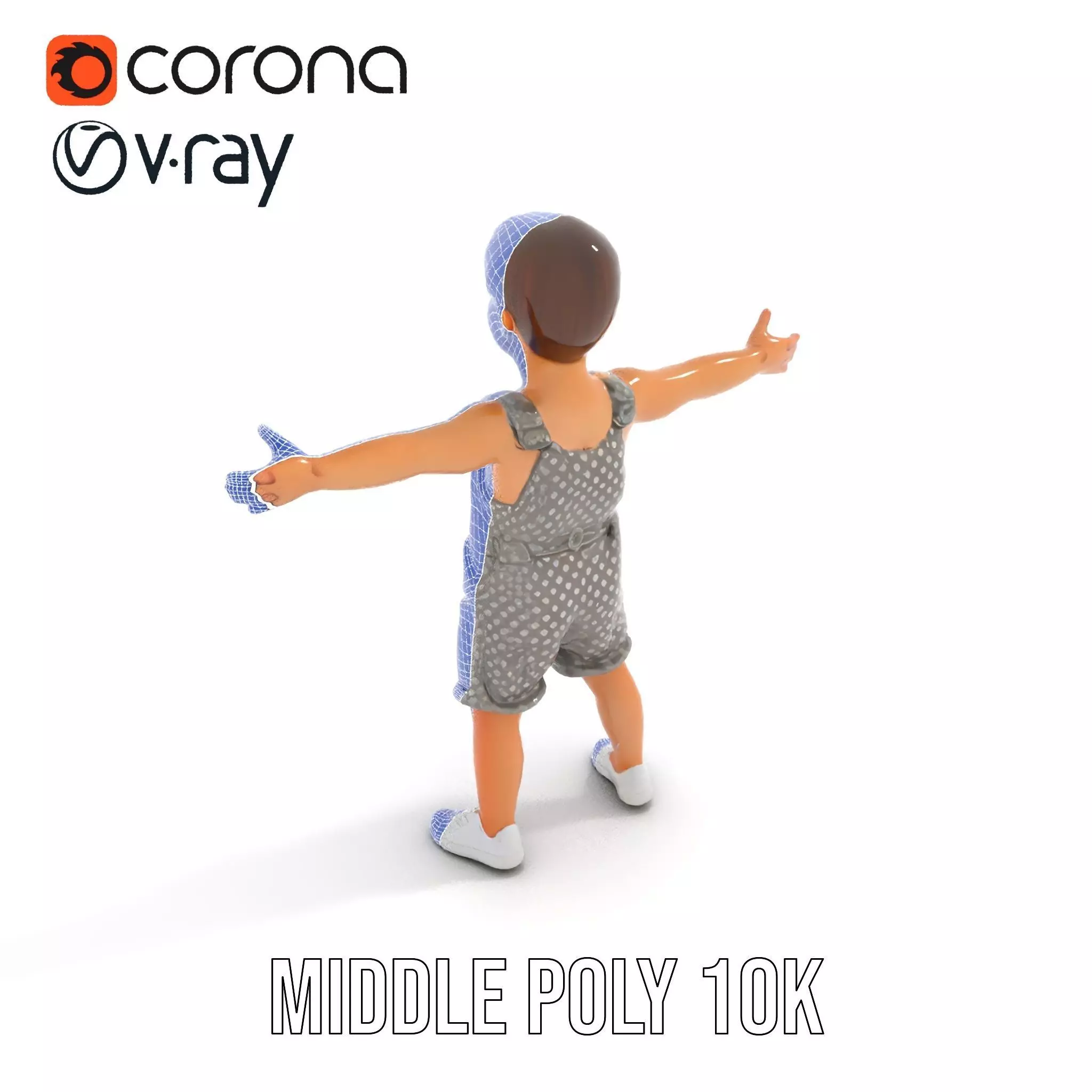 Playful Polka Dot Toddler model pack Low-poly 3D model_30