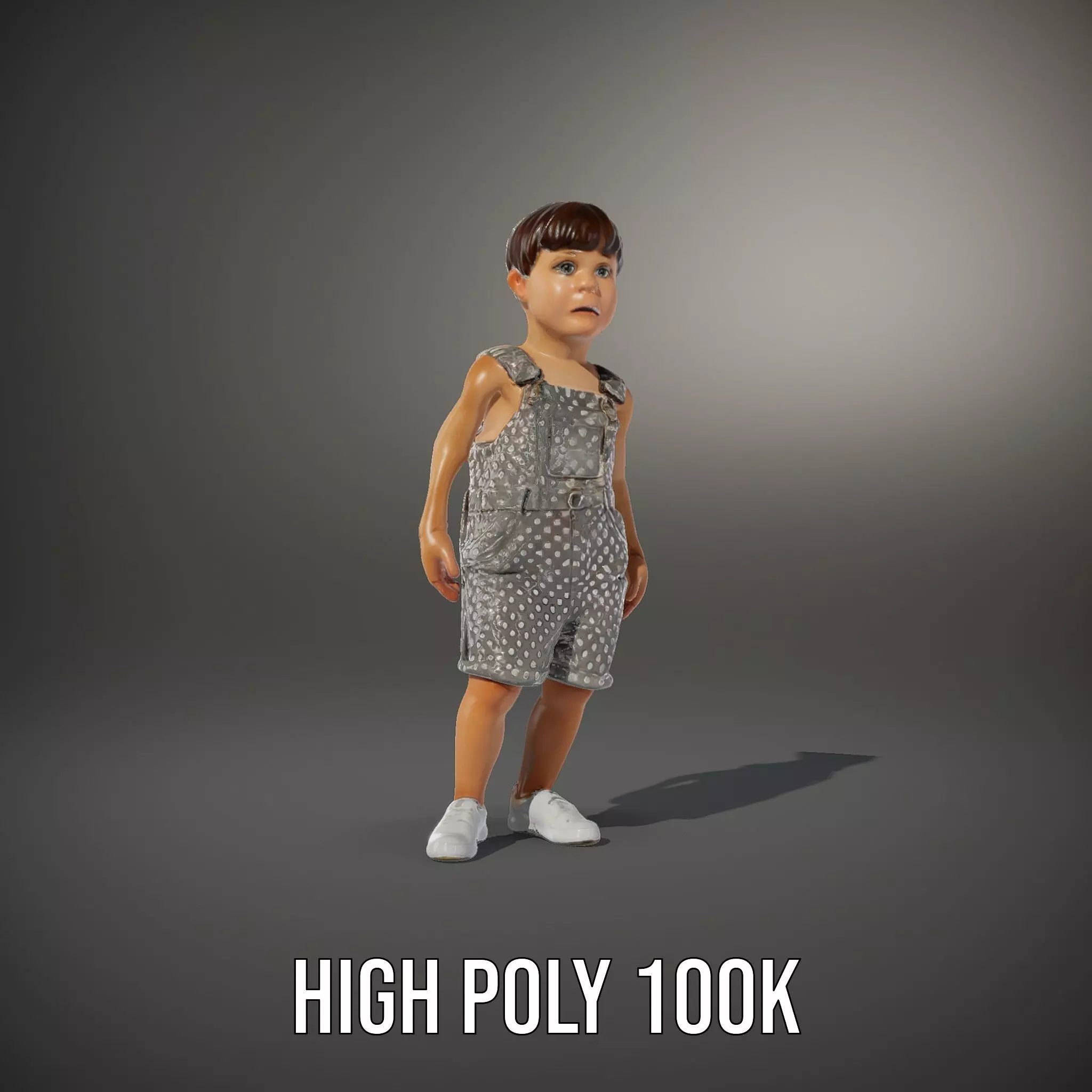 Playful Polka Dot Toddler model pack Low-poly 3D model_9
