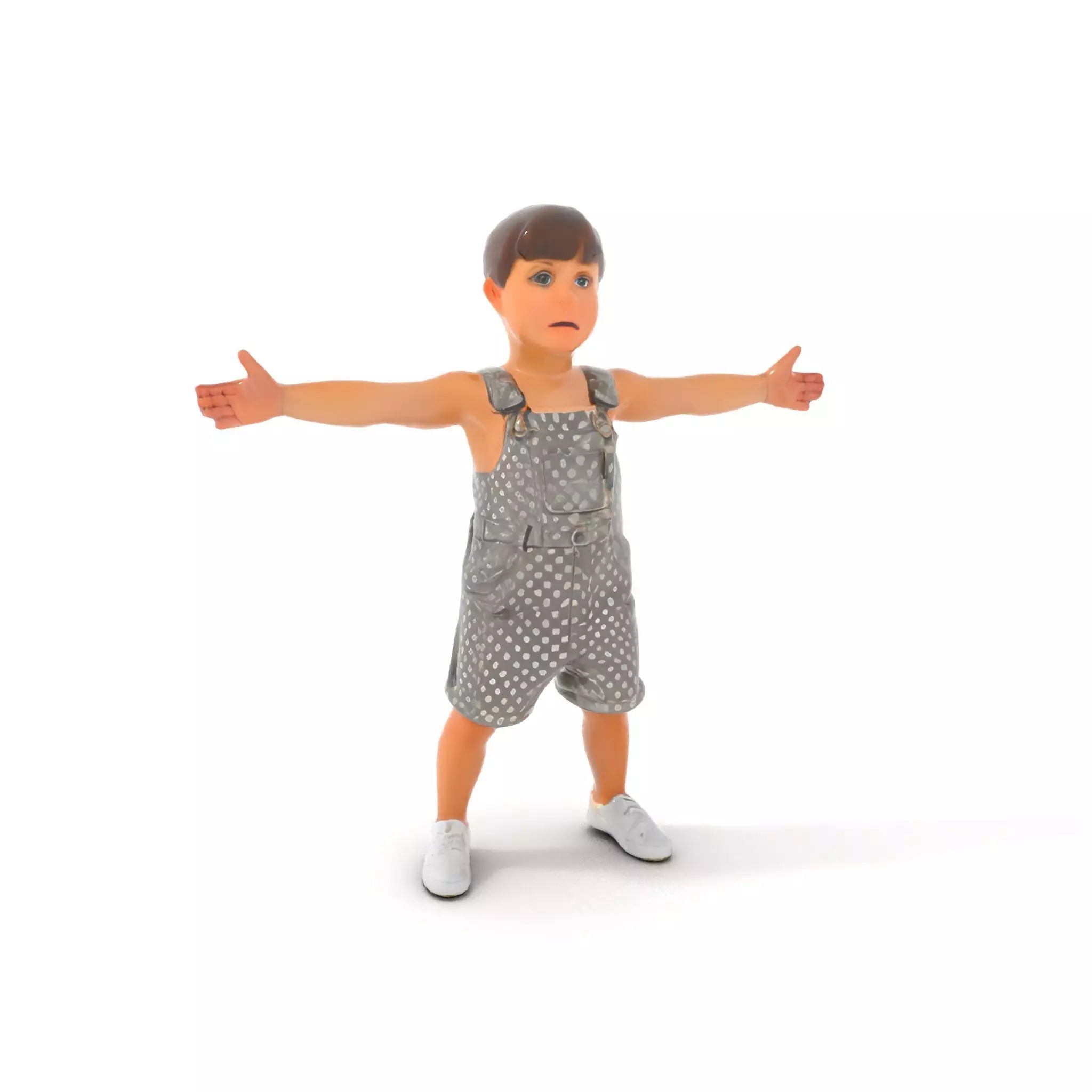 Playful Polka Dot Toddler model pack Low-poly 3D model_6