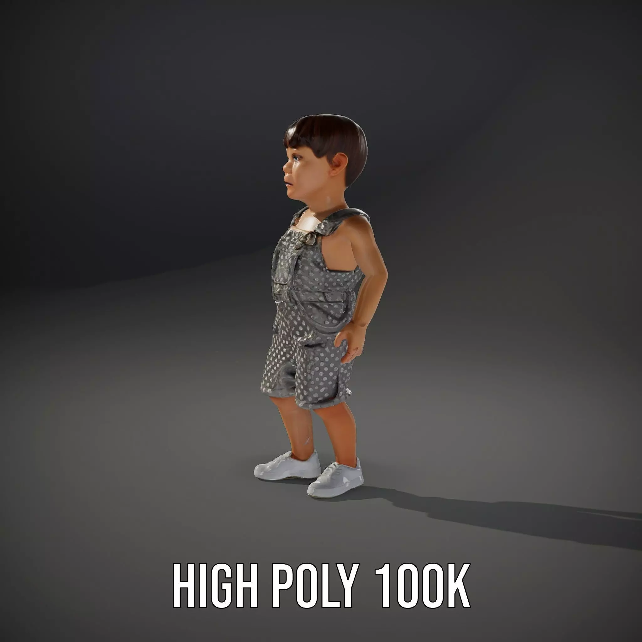 Playful Polka Dot Toddler model pack Low-poly 3D model_13