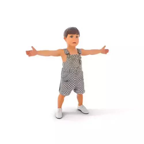 Playful Polka Dot Toddler model pack Low-poly 3D model