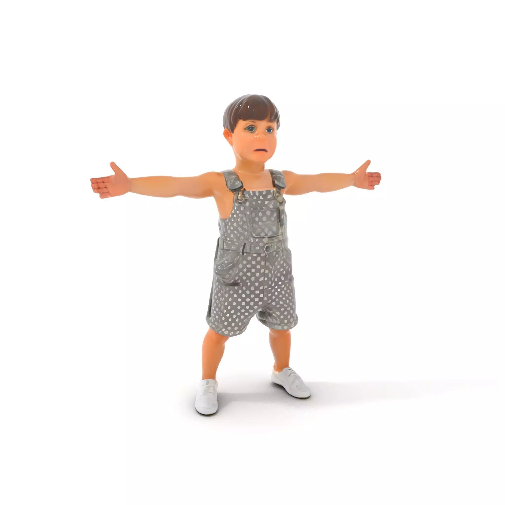 Playful Polka Dot Toddler model pack Low-poly 3D model_0