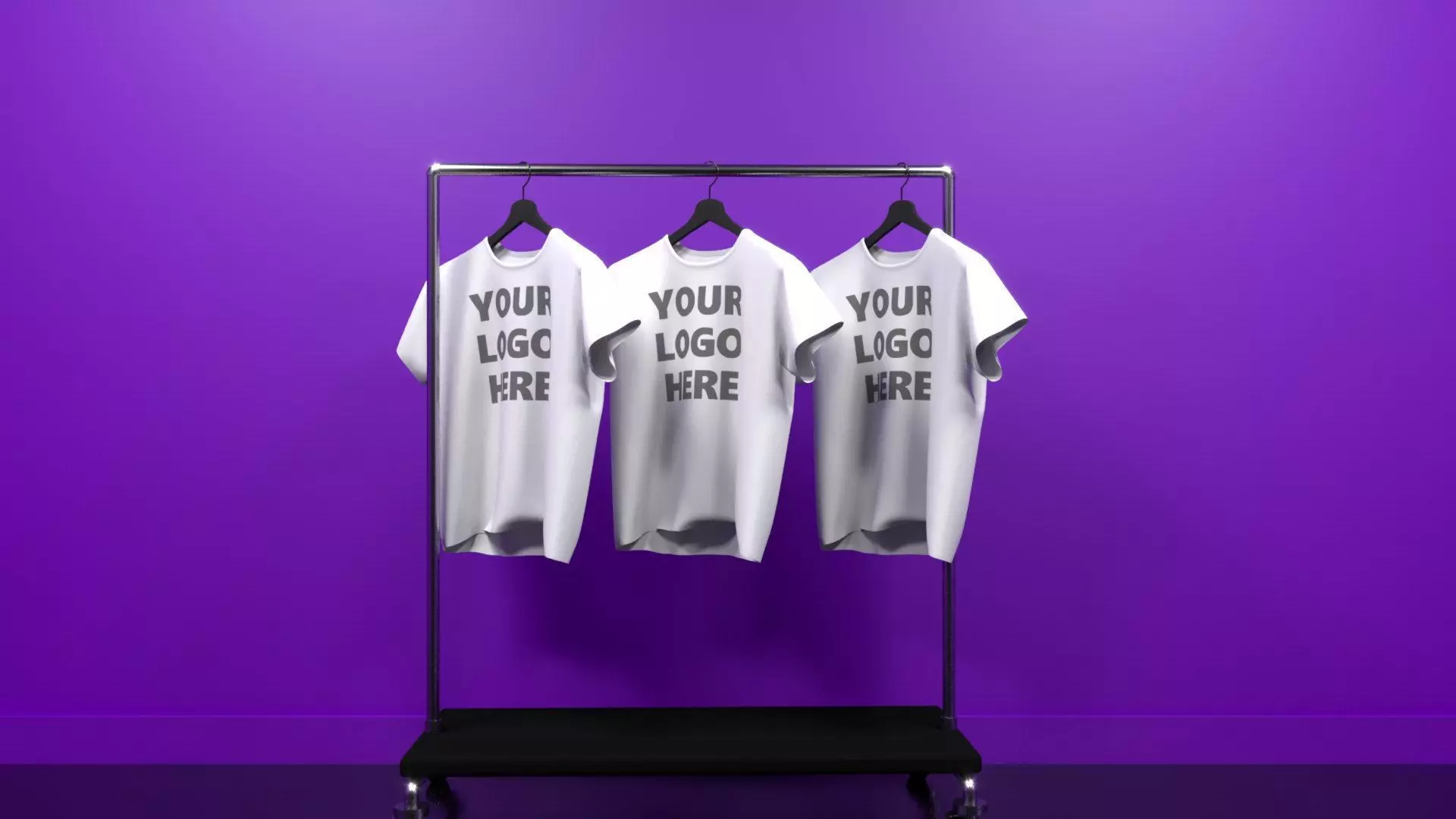 Shirts on Rack 3D model_1