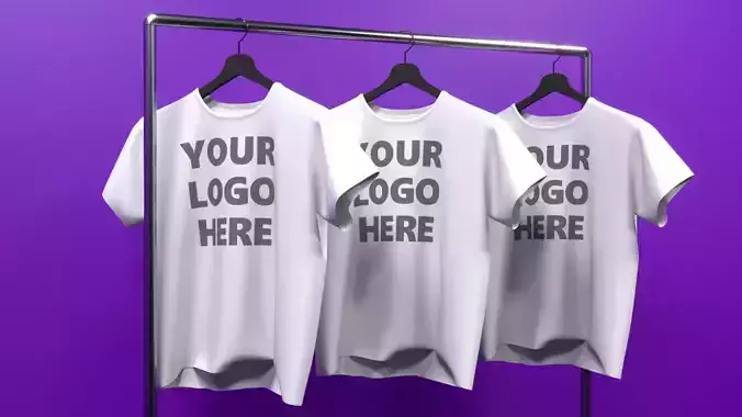 Shirts on Rack 3D model Shirts on Rack 3D model