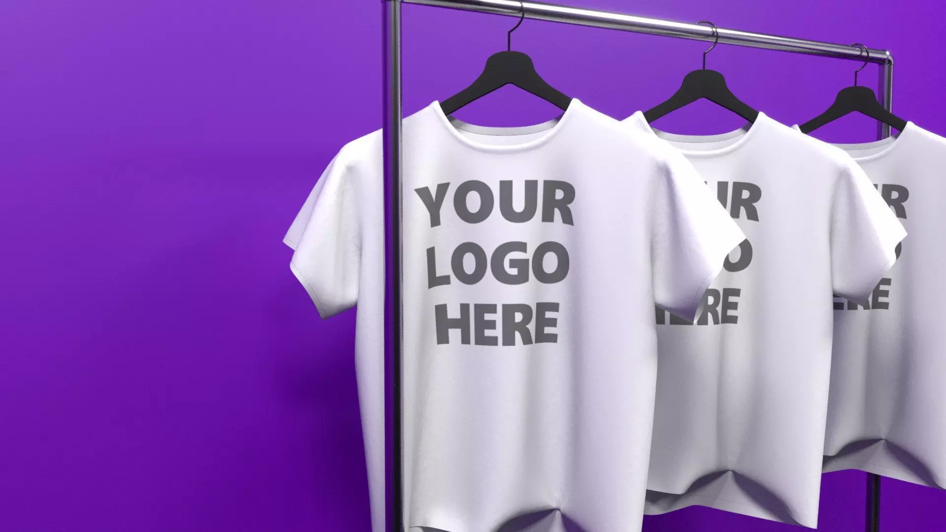 Shirts on Rack 3D model_4