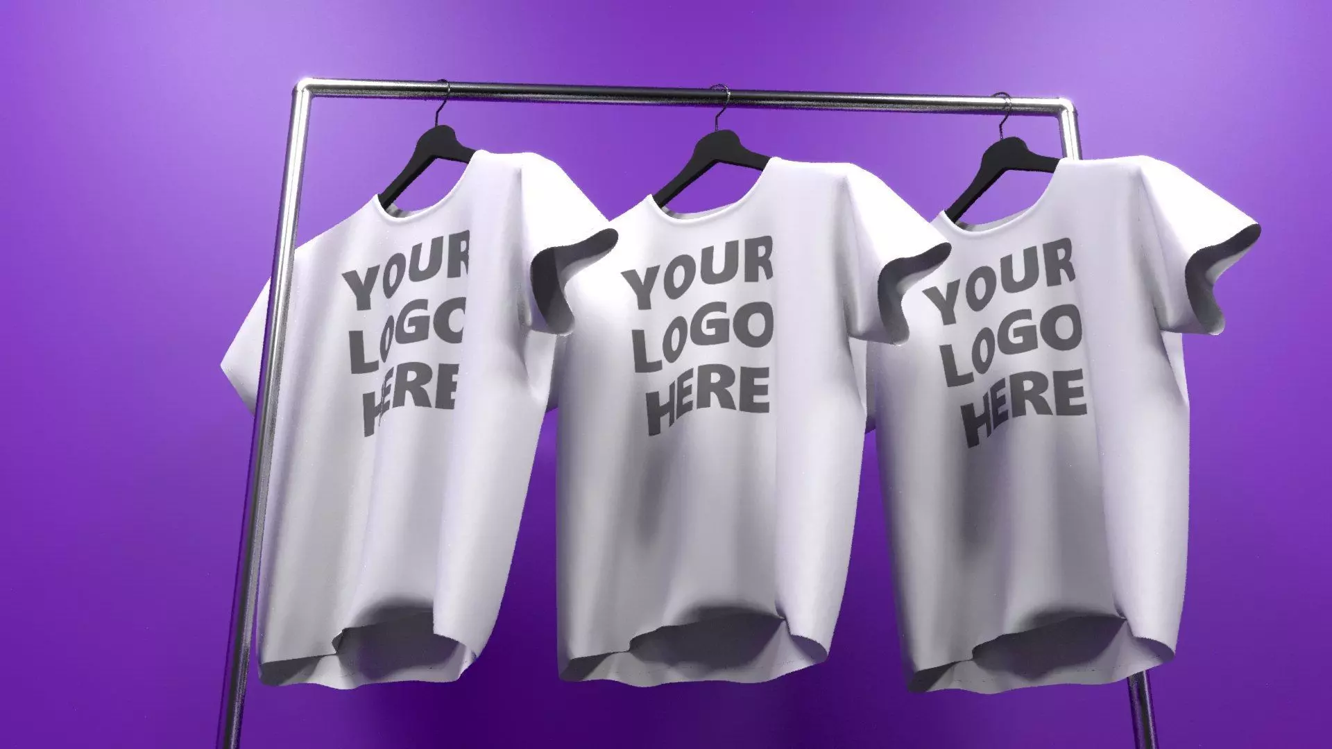 Shirts on Rack 3D model_2