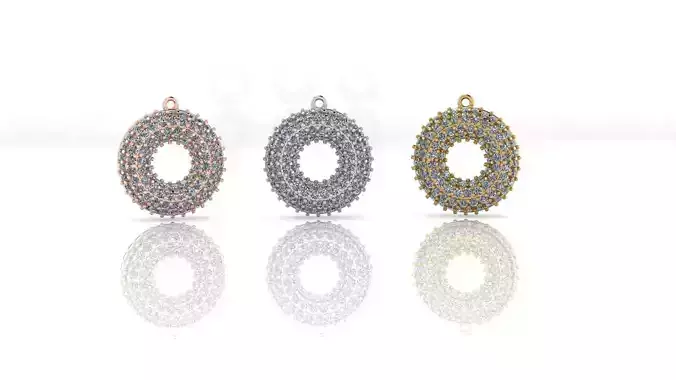 pave setting jewelry pendant