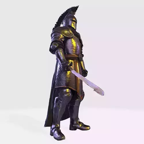 Knight Sentinel Ultra High Poly 3D Print Model