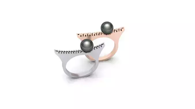 pearl micro prong jewelry ring
