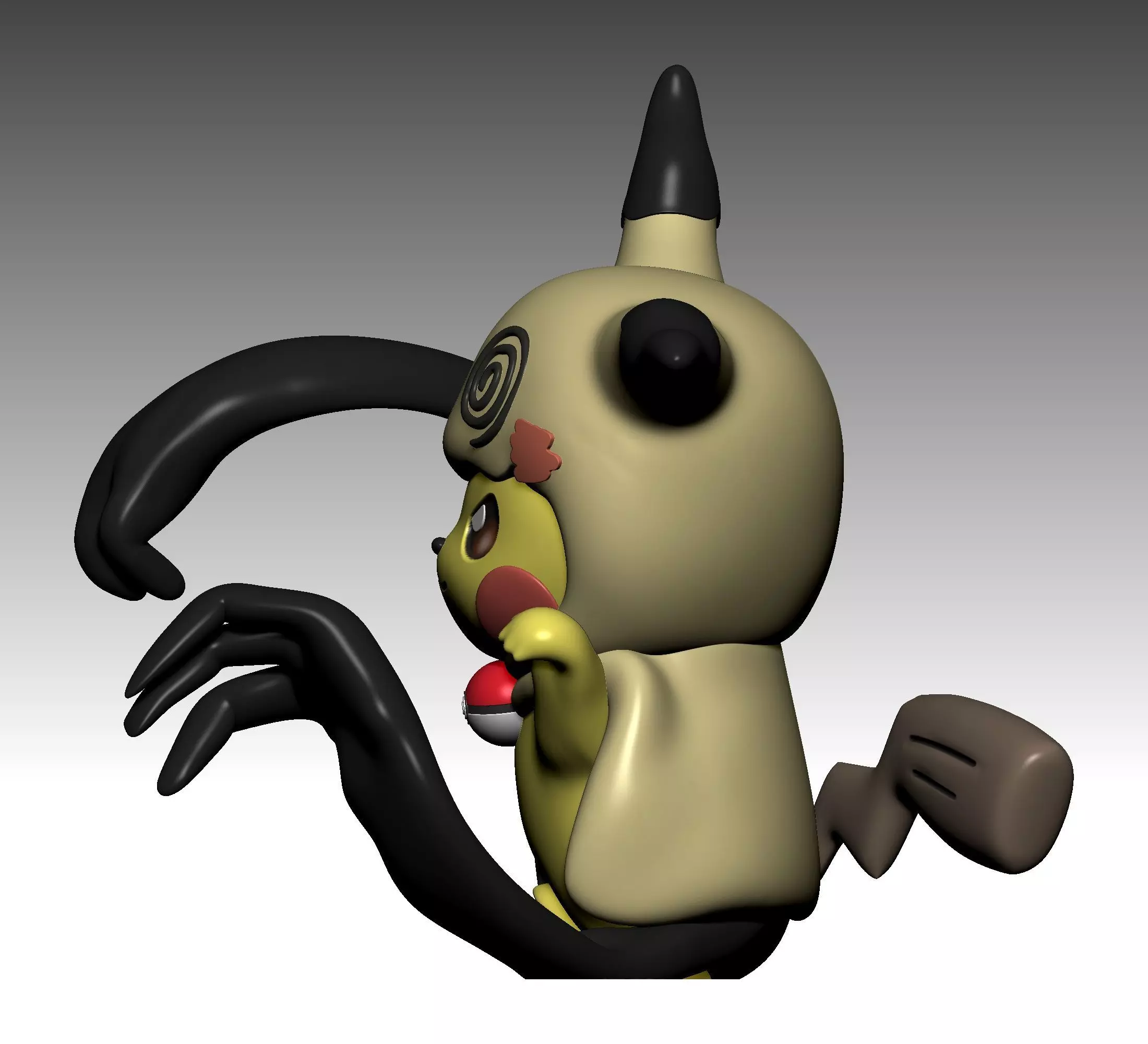 Pokemon - Pikachu Mimmikyu Cosplay Free 3D print model_5