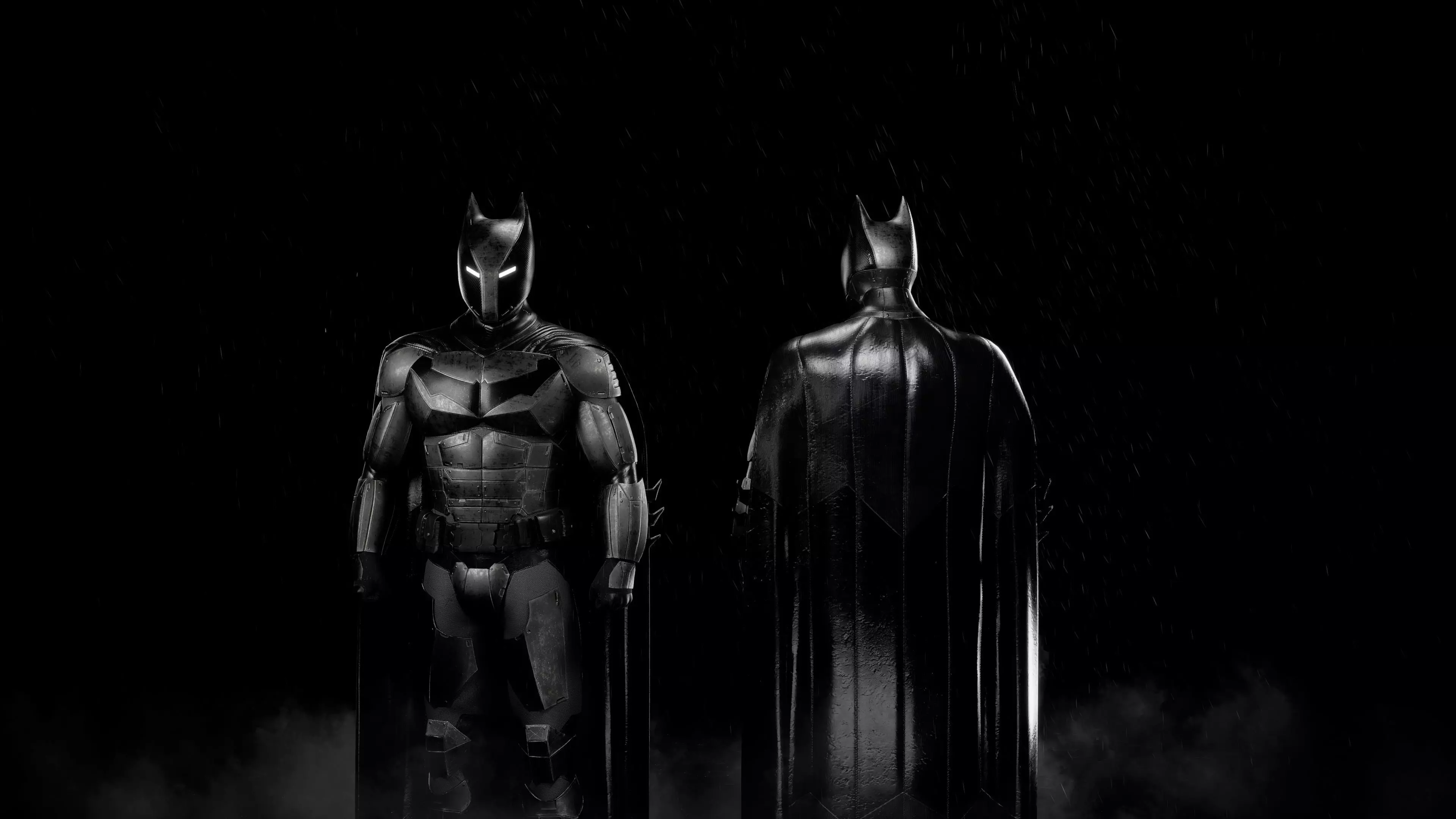Realtime Modern Batman Armor Low-poly 3D model_7