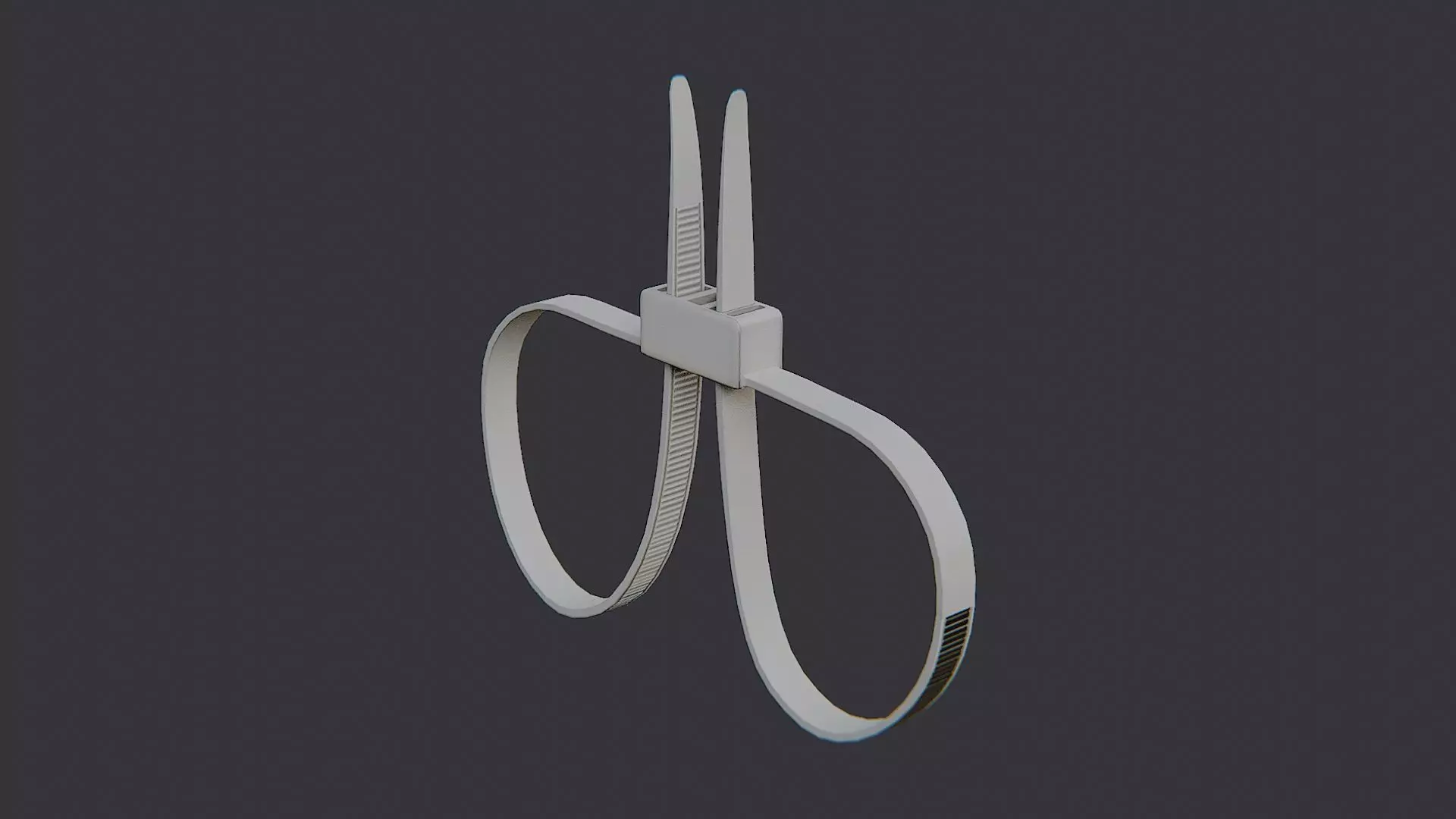 Zip Tie Handcuff Prop Low-poly 3D model_1