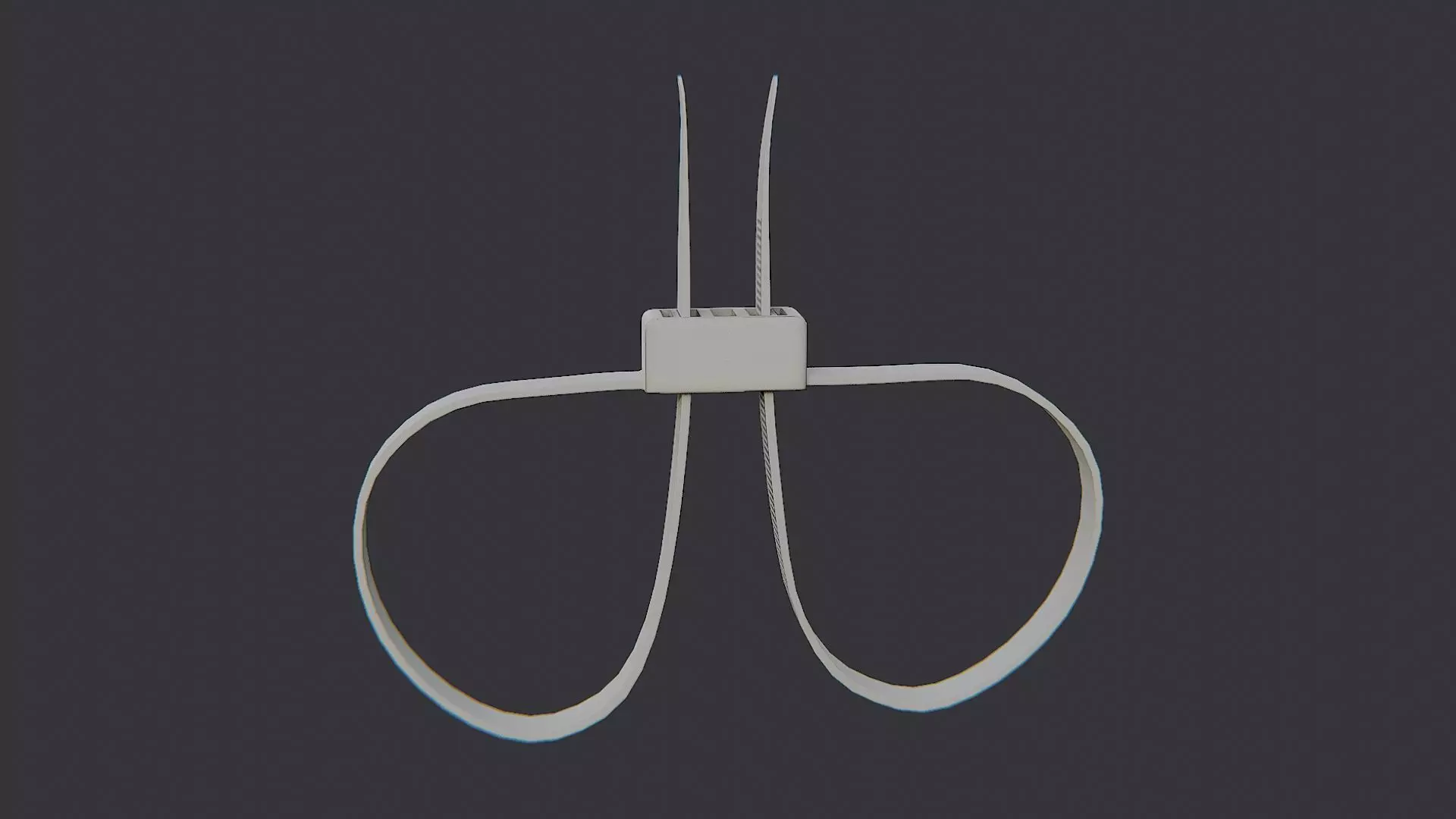 Zip Tie Handcuff Prop Low-poly 3D model_2