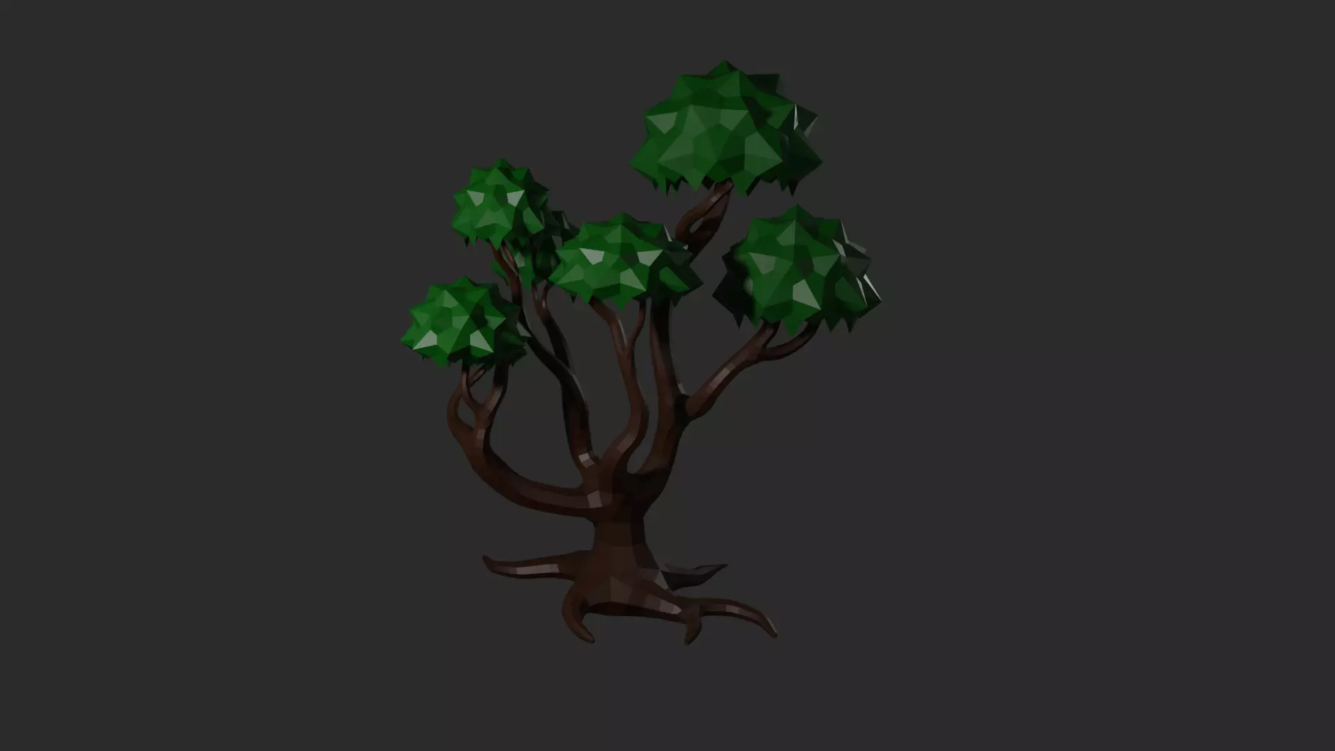 Low-poly 6k jungle tree  Low-poly 3D model_11