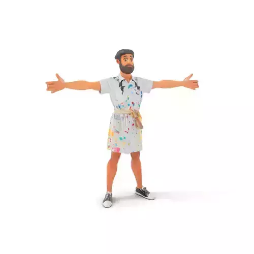 Colorful Artist model pack Low-poly 3D model