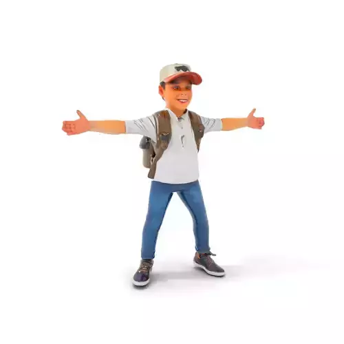 Cheerful Boy Adventure model pack