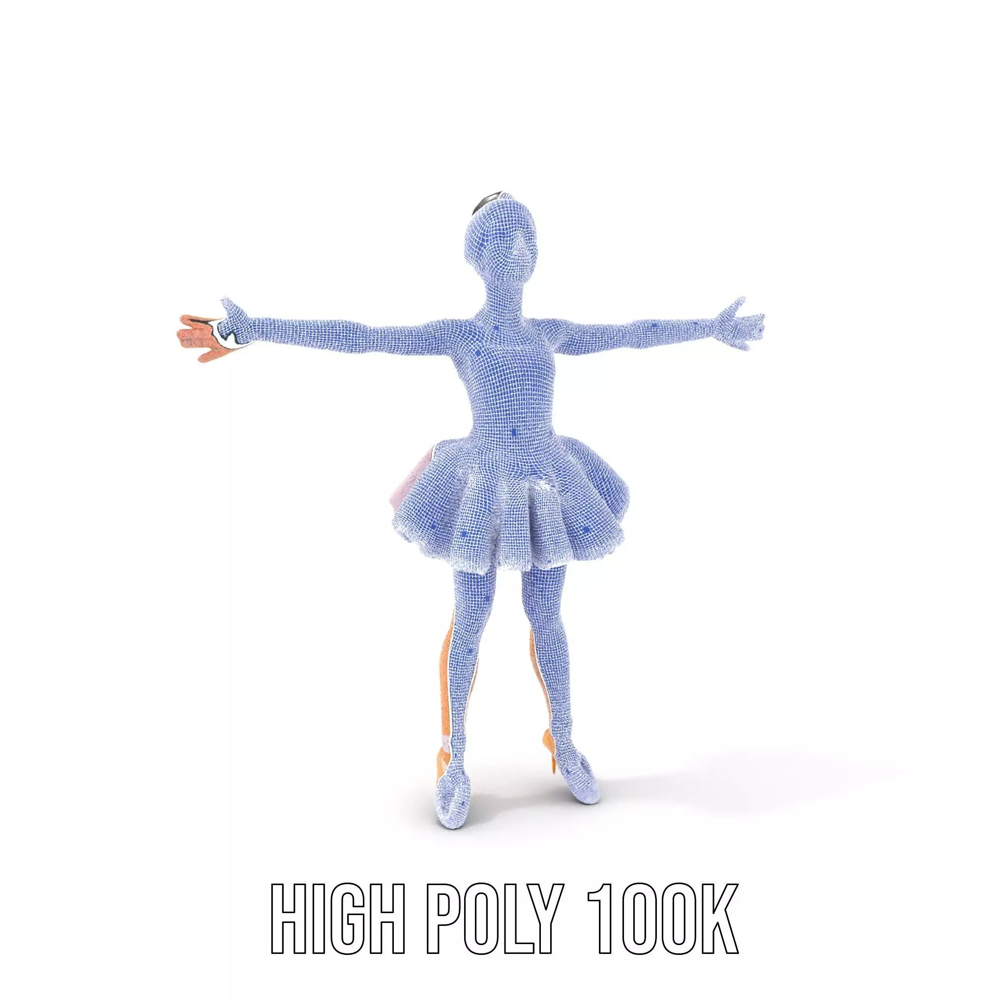 Elegant Tutu Ballerina model pack Low-poly 3D model_5