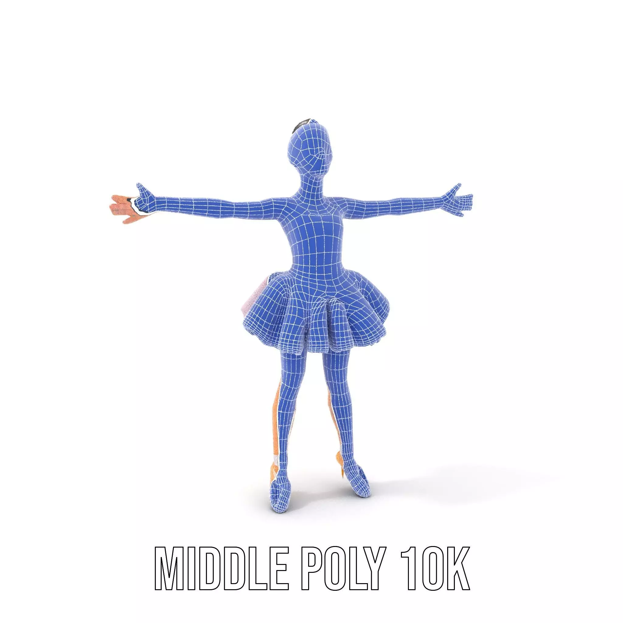 Elegant Tutu Ballerina model pack Low-poly 3D model_27
