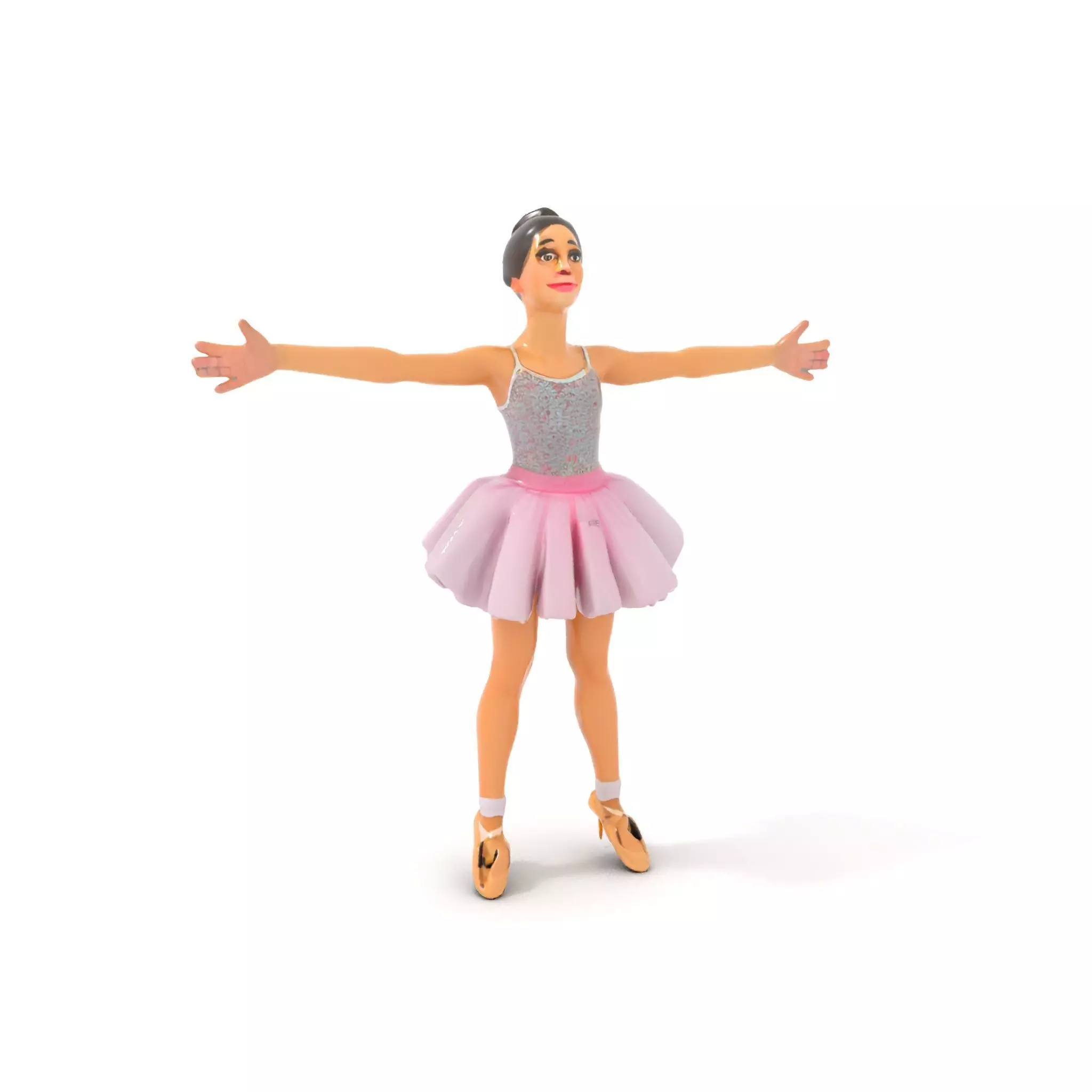Elegant Tutu Ballerina model pack Low-poly 3D model_0