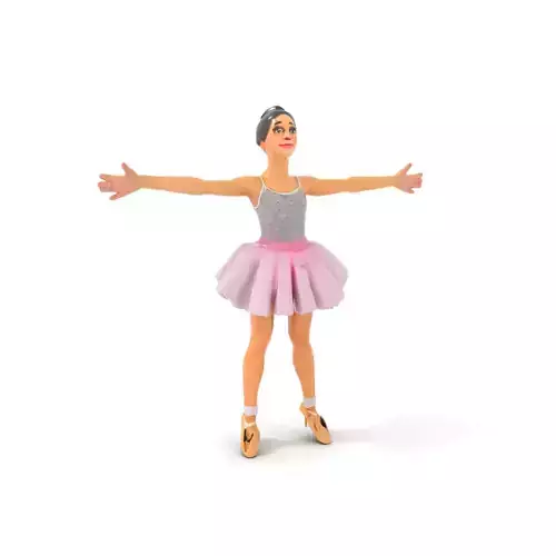 Elegant Tutu Ballerina model pack Low-poly 3D model Elegant Tutu Ballerina model pack Low-poly 3D model