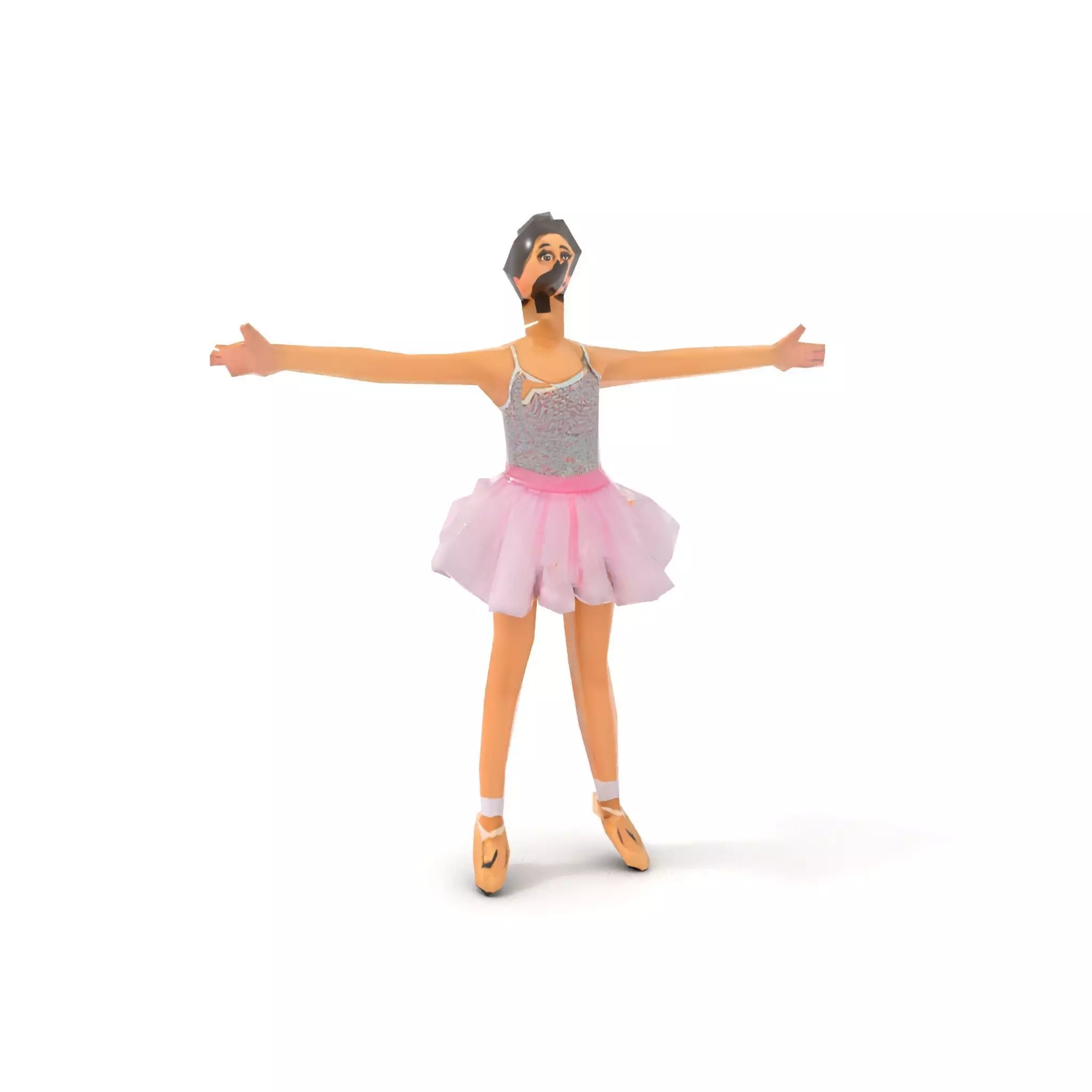 Elegant Tutu Ballerina model pack Low-poly 3D model_13