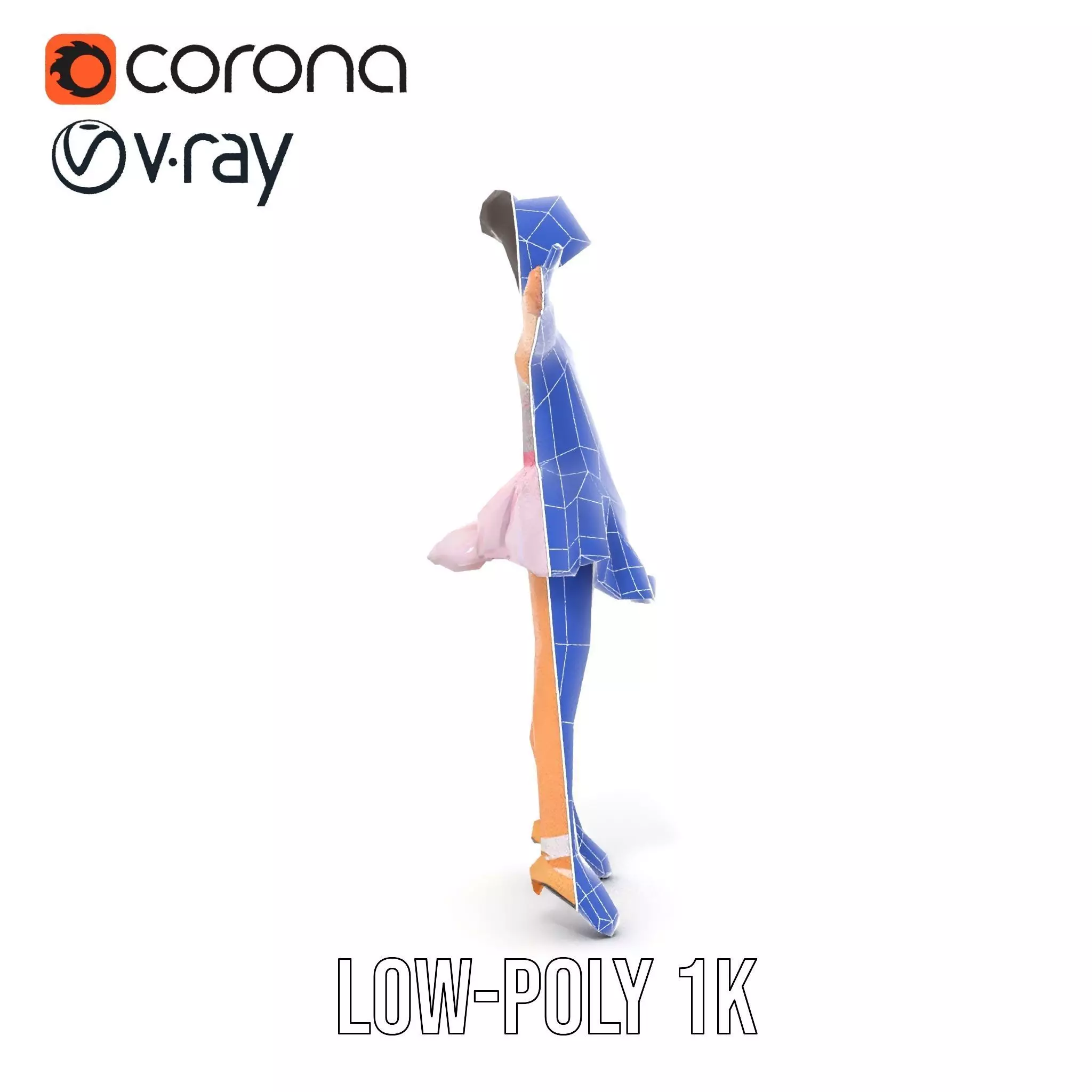 Elegant Tutu Ballerina model pack Low-poly 3D model_26
