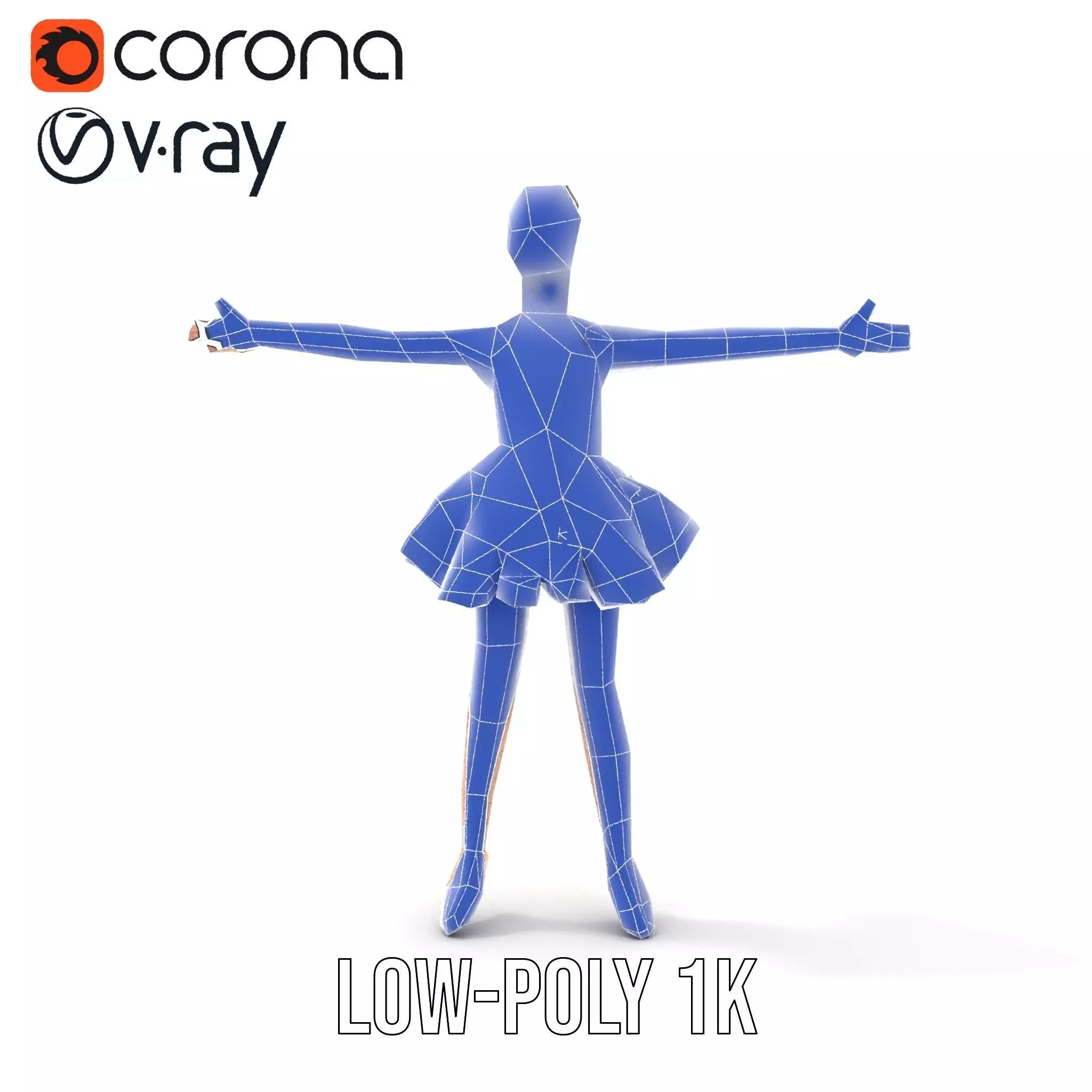 Elegant Tutu Ballerina model pack Low-poly 3D model_31