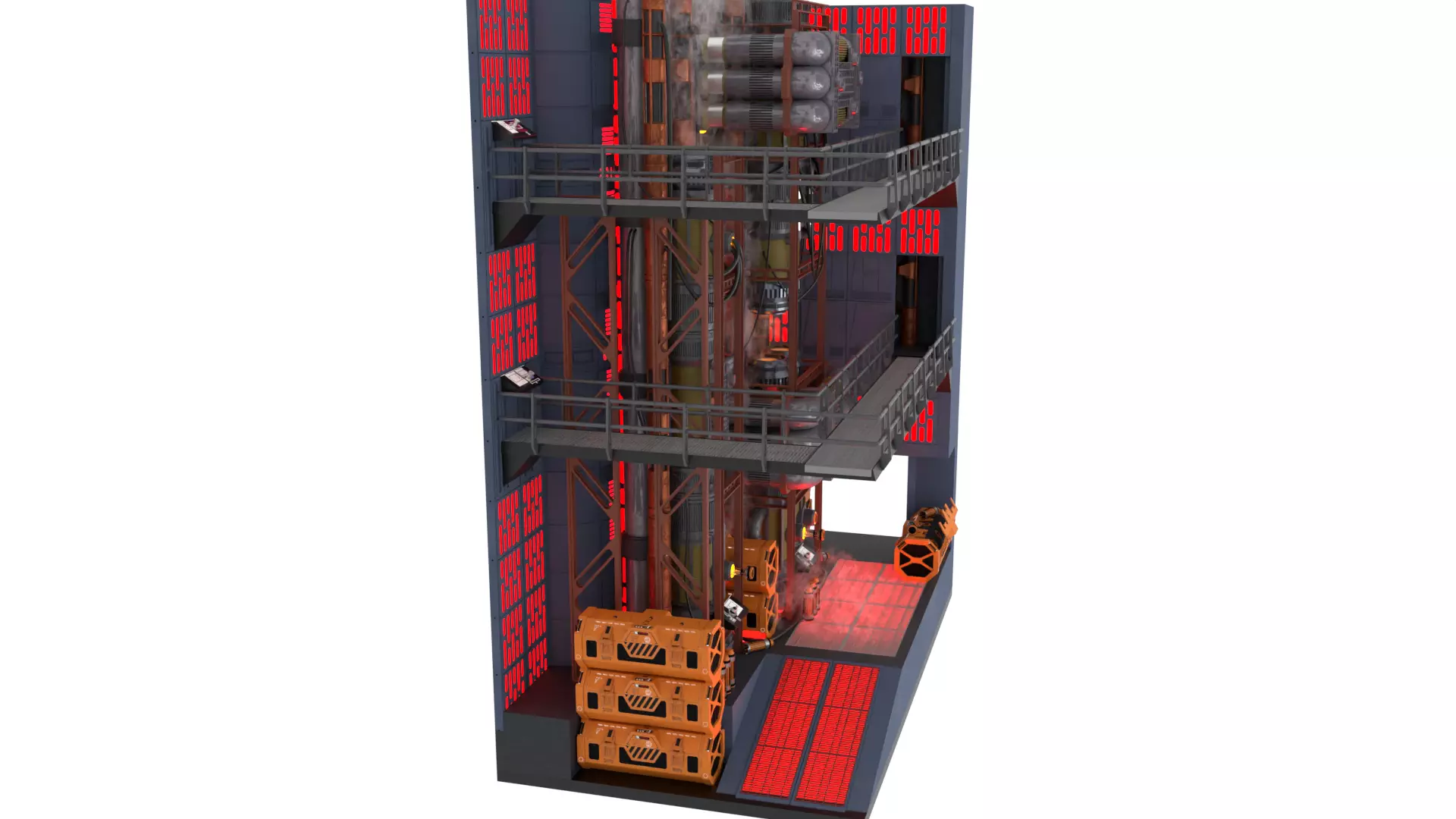 Set 2f - Death Star Kyber Installation 1-18 Scale Kenner Hasbro 3D Model Collection_10