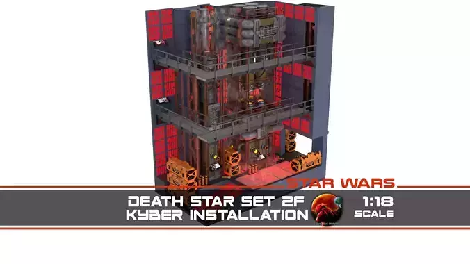 Set 2f - Death Star Kyber Installation 1-18 Scale Kenner Hasbro 3D Model Collection Set 2f - Death Star Kyber Installation 1-18 Scale Kenner Hasbro 3D Model Collection