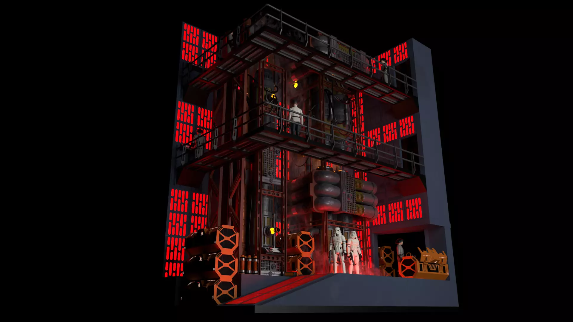 Set 2f - Death Star Kyber Installation 1-18 Scale Kenner Hasbro 3D Model Collection_31