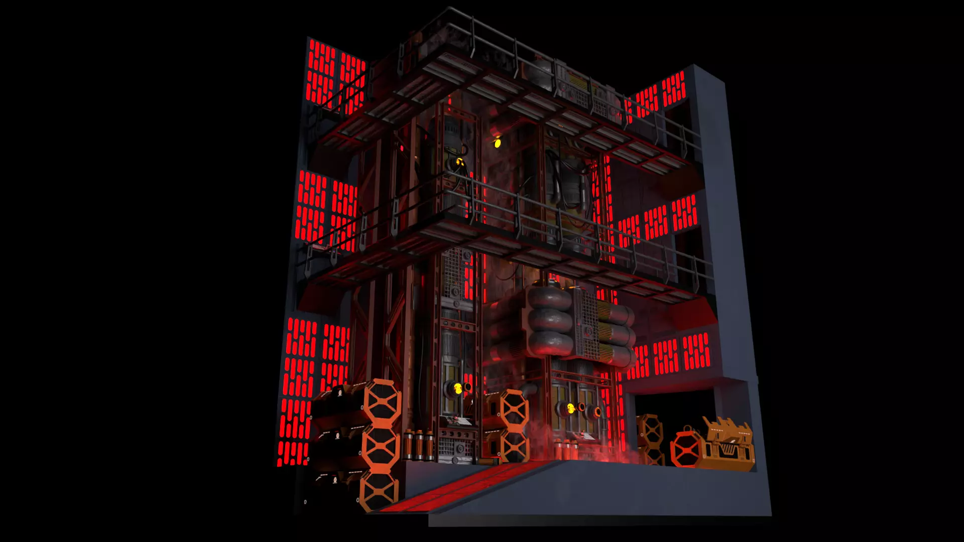 Set 2f - Death Star Kyber Installation 1-18 Scale Kenner Hasbro 3D Model Collection_24