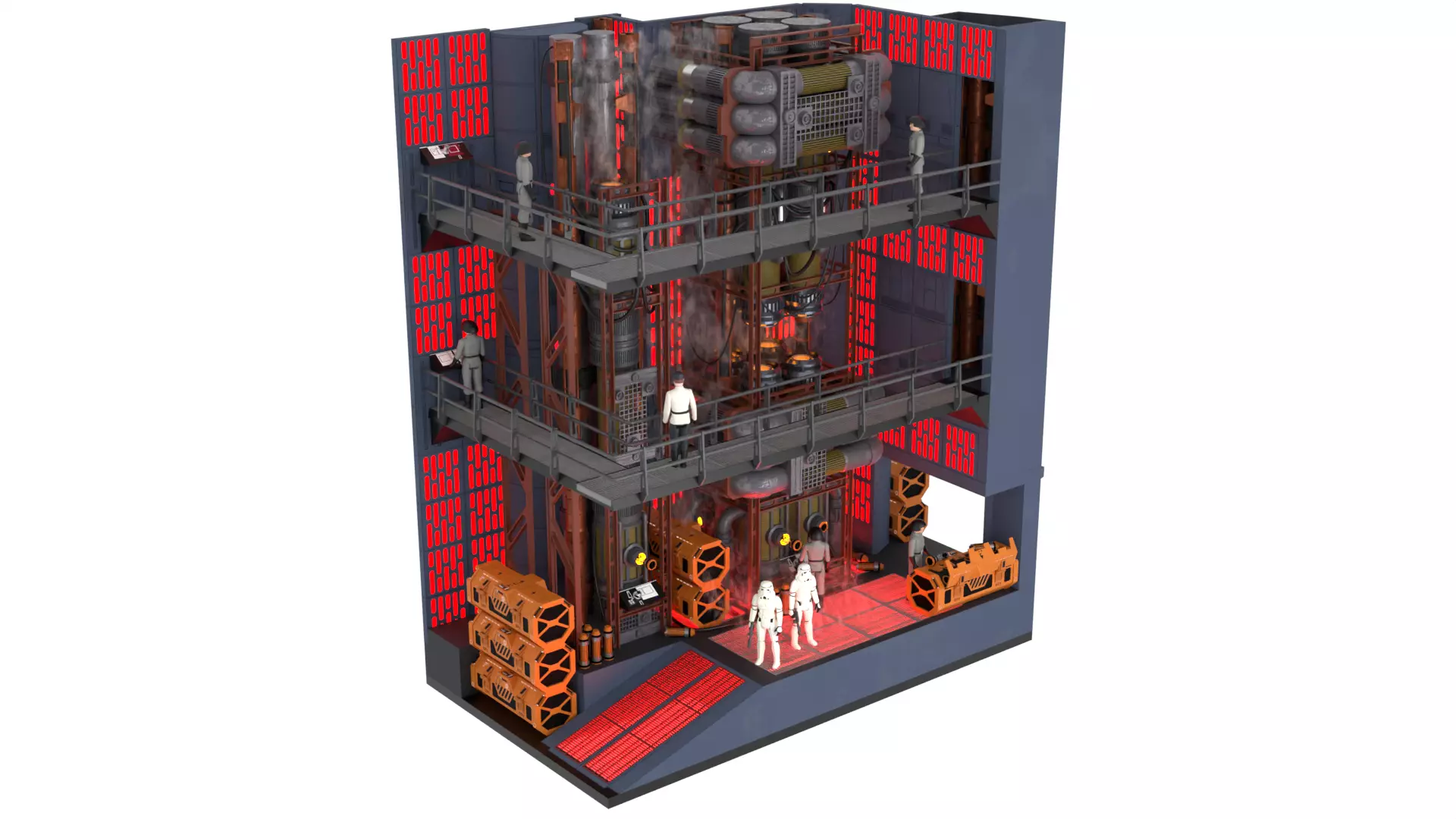 Set 2f - Death Star Kyber Installation 1-18 Scale Kenner Hasbro 3D Model Collection_15