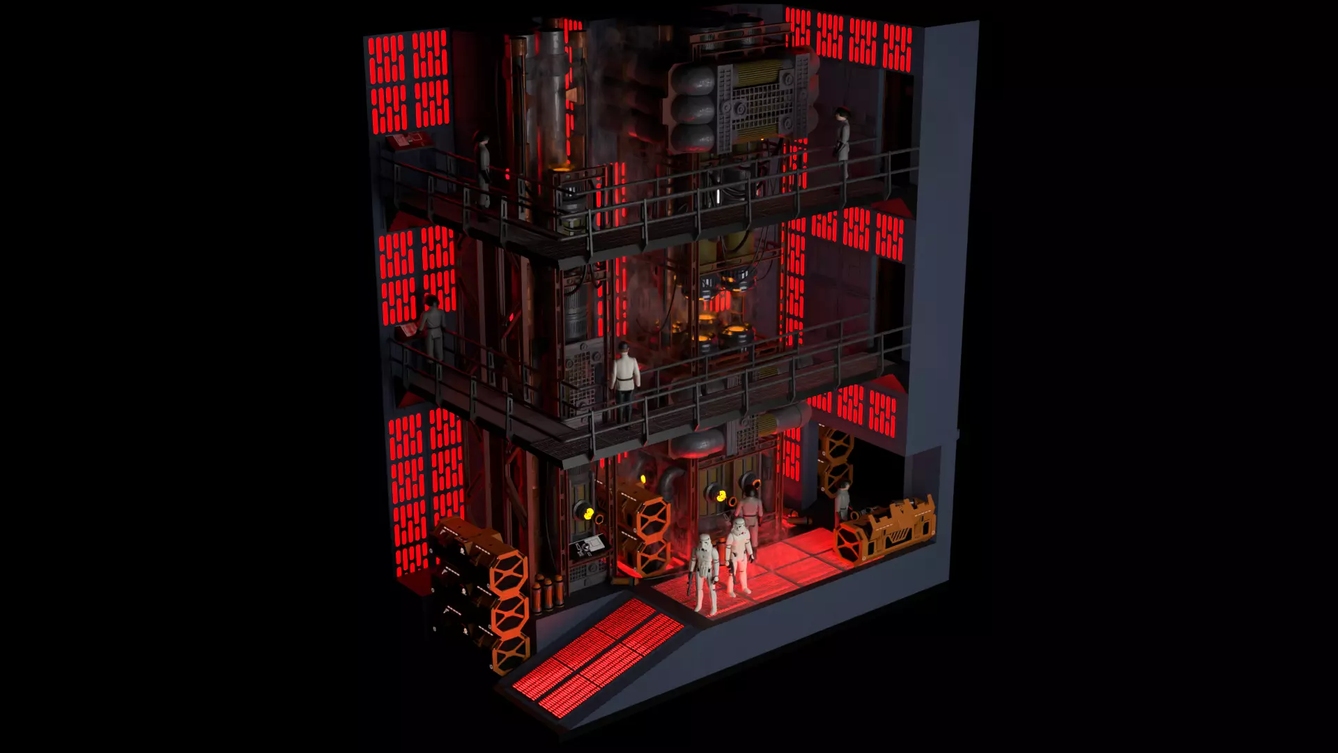 Set 2f - Death Star Kyber Installation 1-18 Scale Kenner Hasbro 3D Model Collection_27