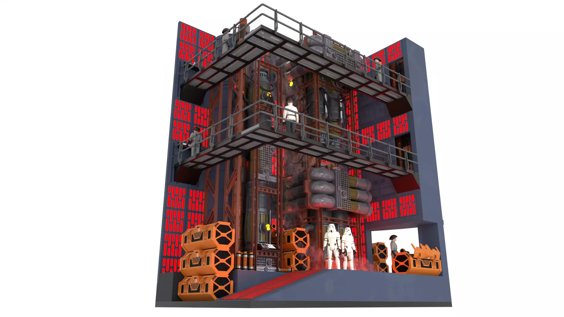Set 2f - Death Star Kyber Installation 1-18 Scale Kenner Hasbro 3D Model Collection_19