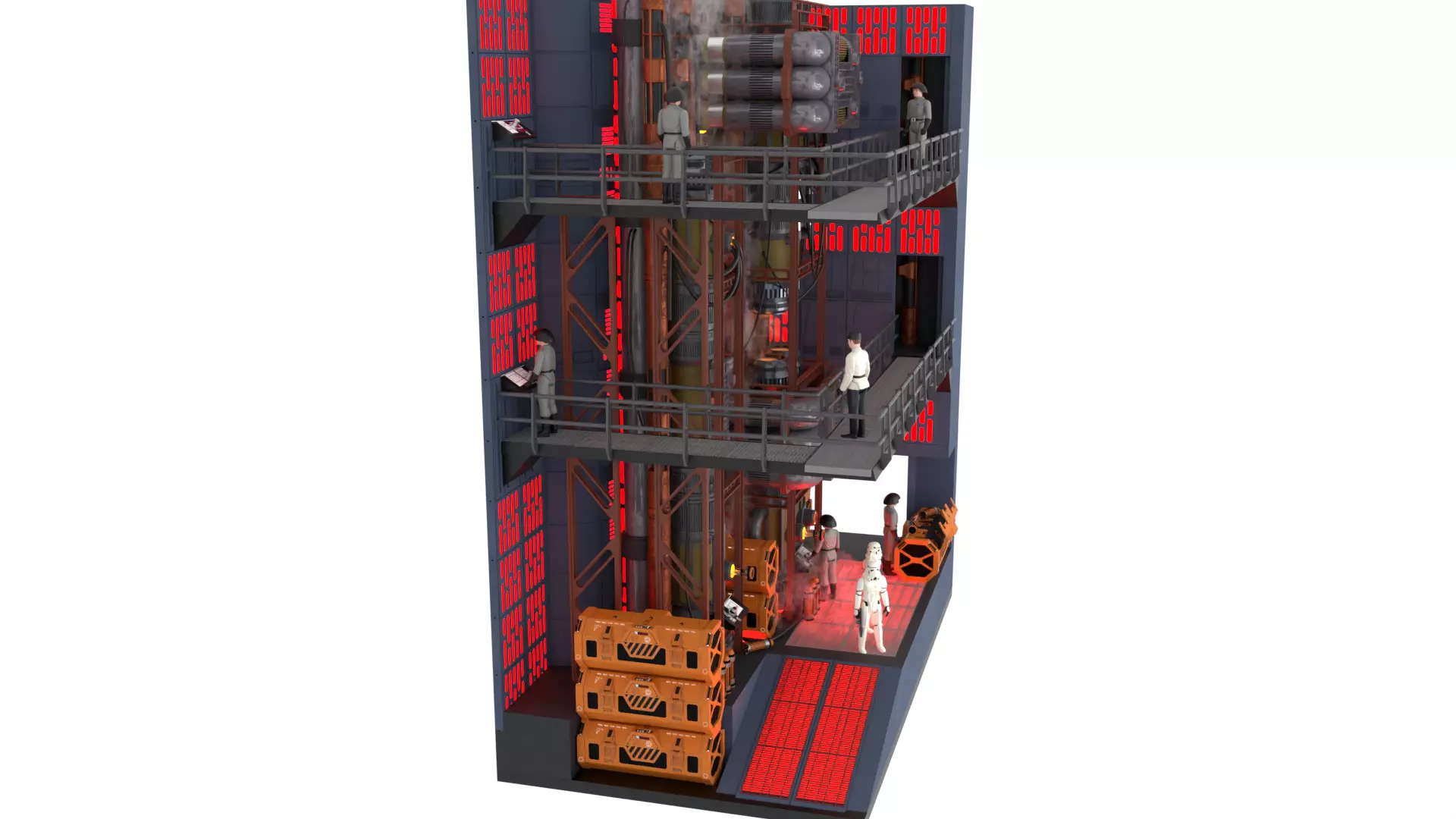 Set 2f - Death Star Kyber Installation 1-18 Scale Kenner Hasbro 3D Model Collection_17