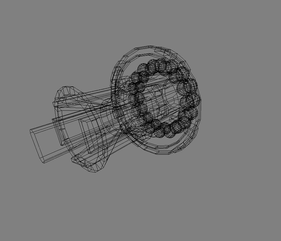 Futuristic gun  Low-poly 3D model_3