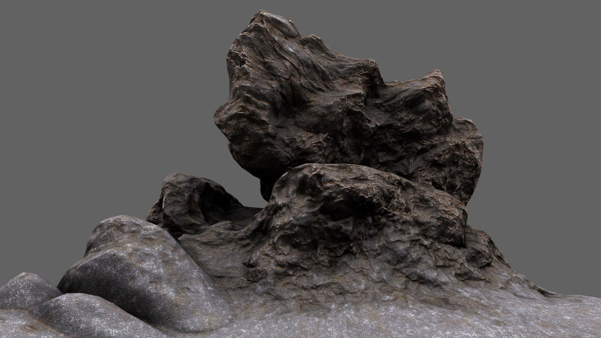 Rock Low-poly 3D model_3