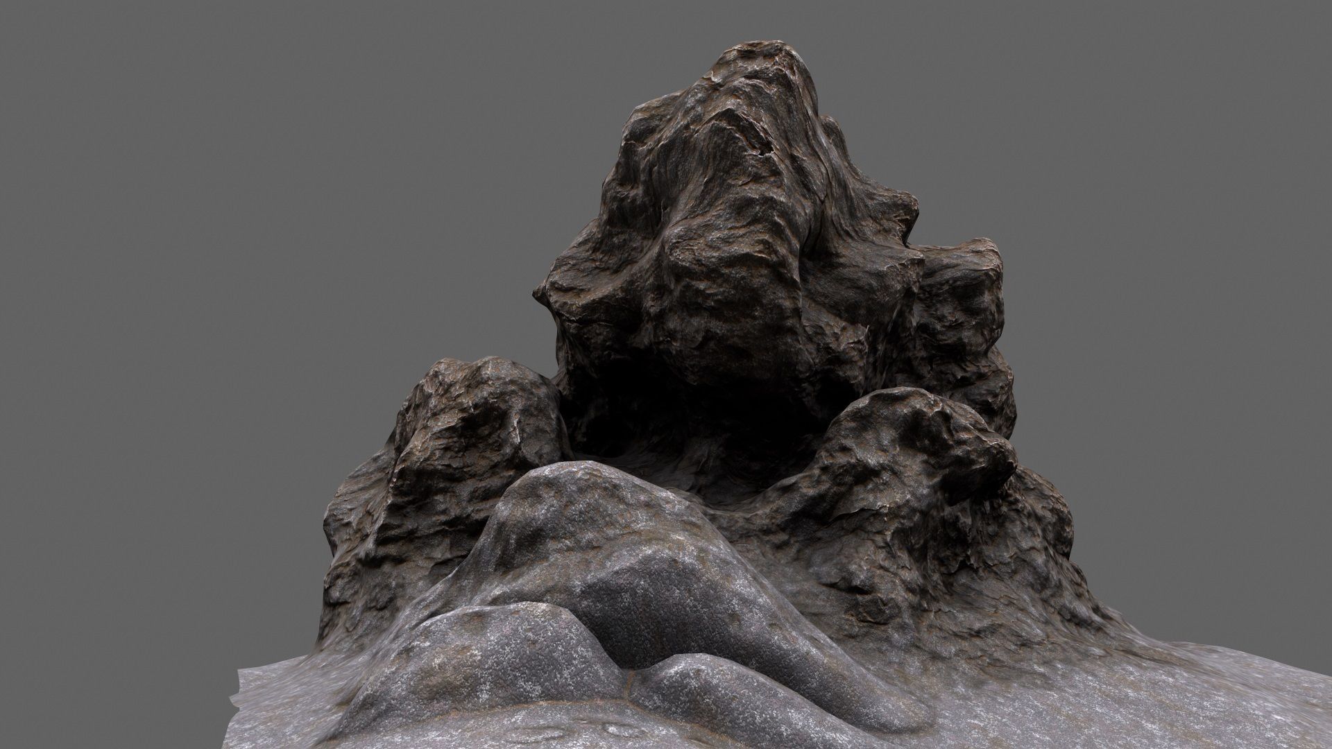 Rock Low-poly 3D model_2