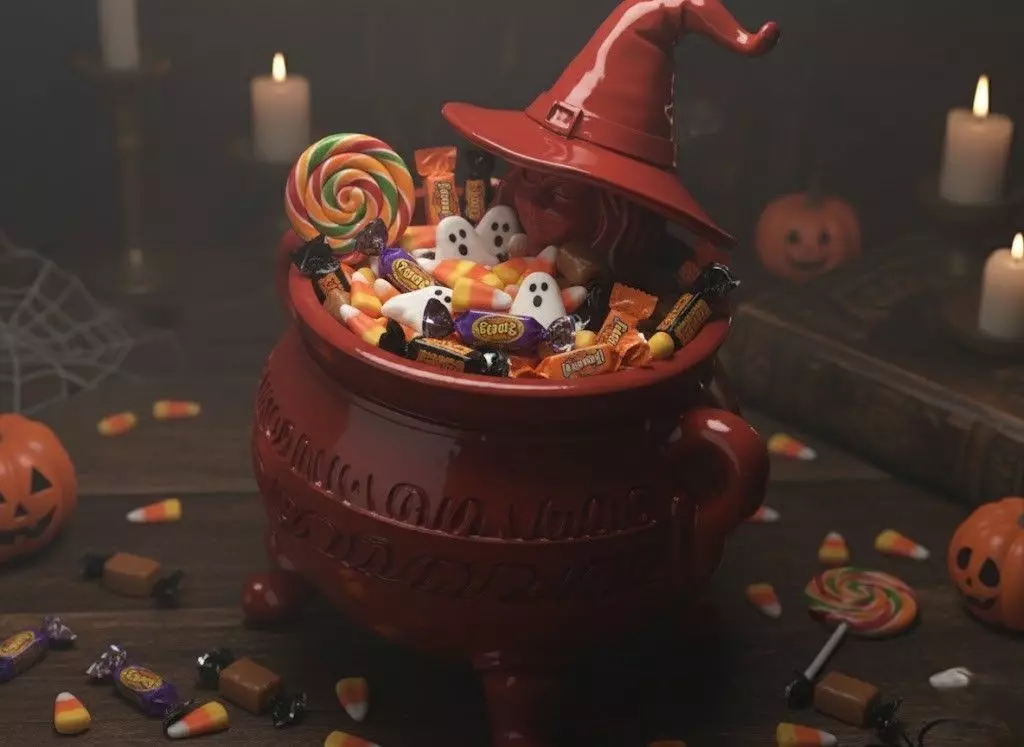 Witch Cauldron Candy Holder 3D print model_7