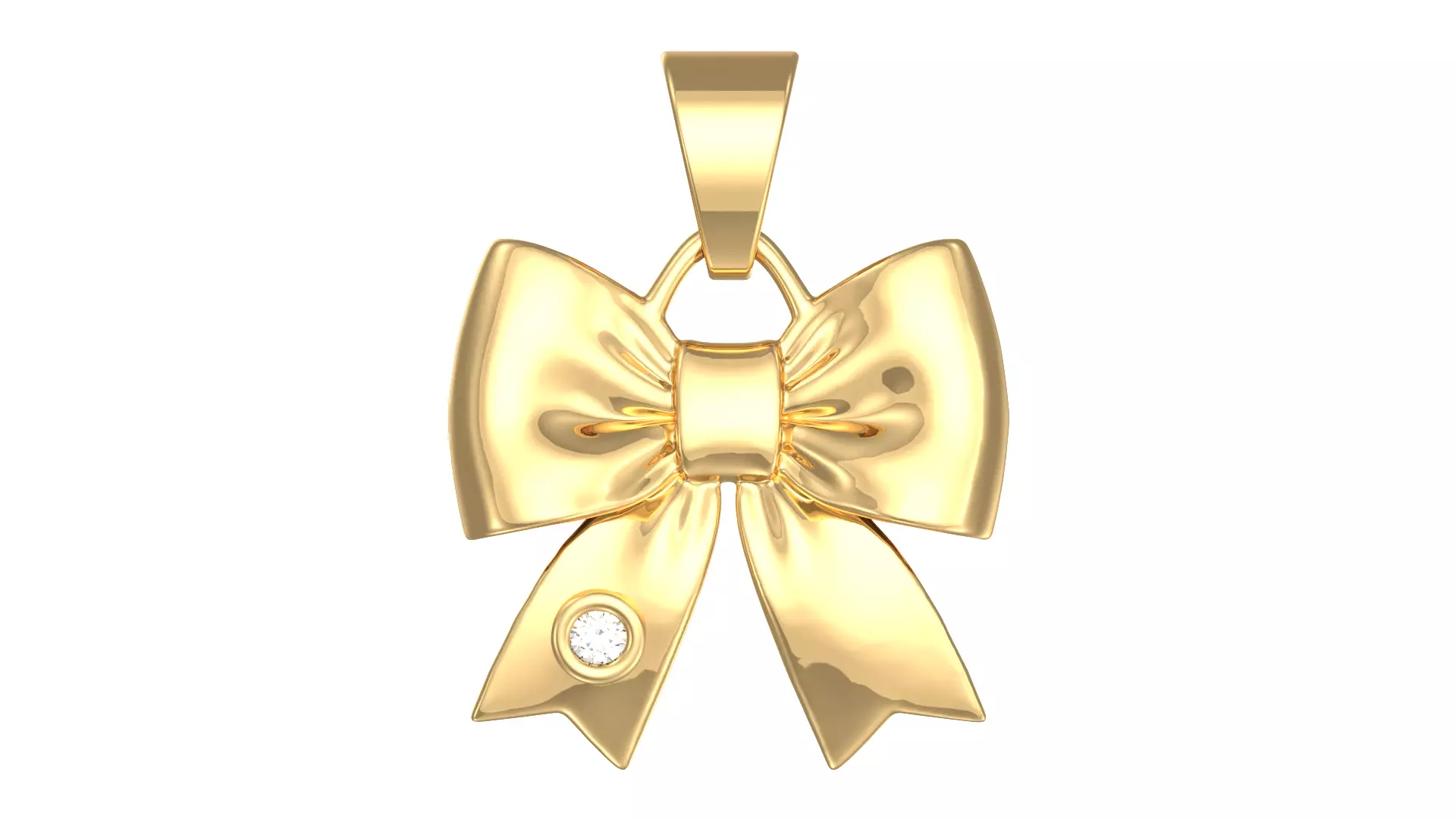 Ribbon Pendant 3D print model_3