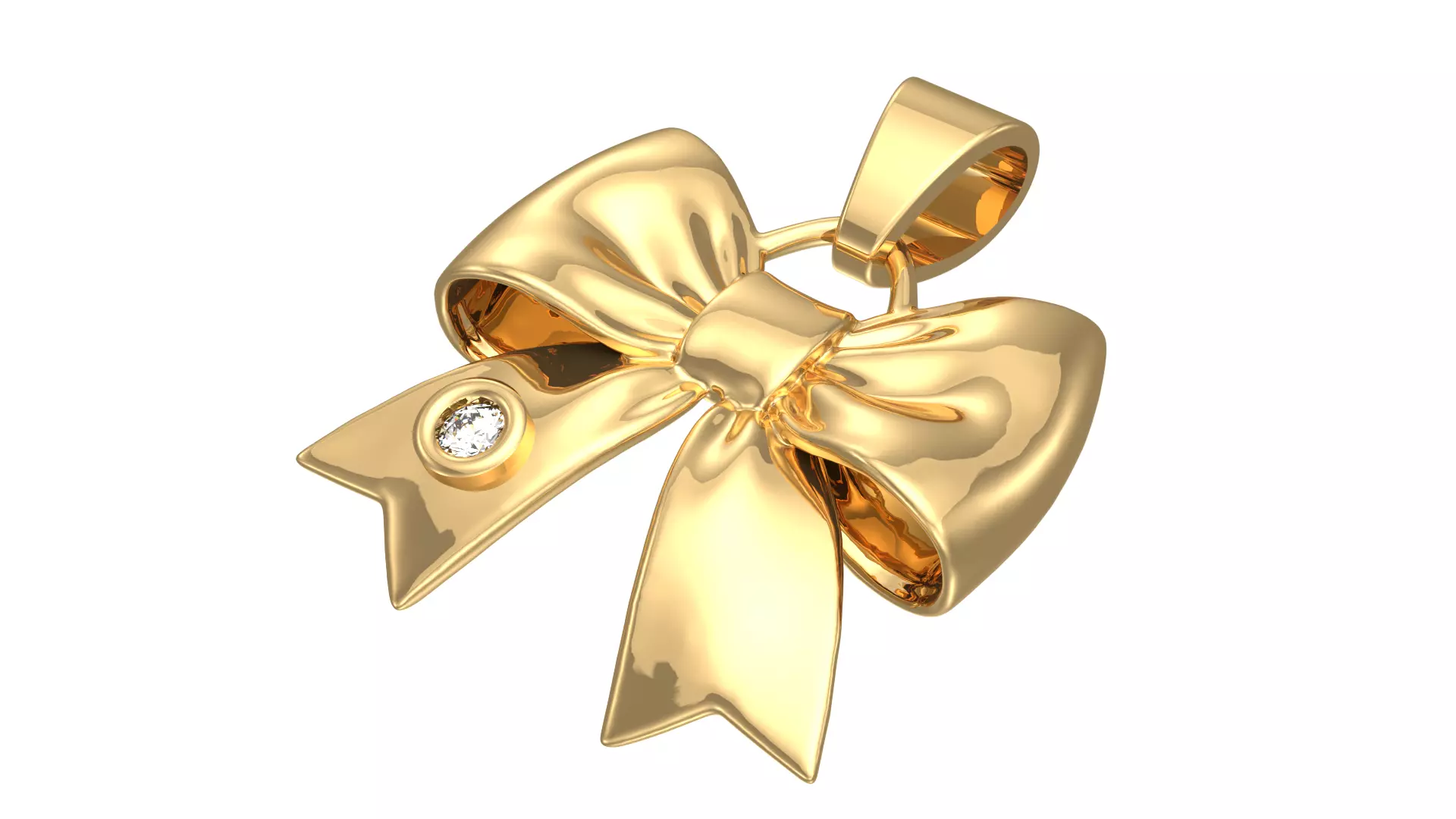 Ribbon Pendant 3D print model_1