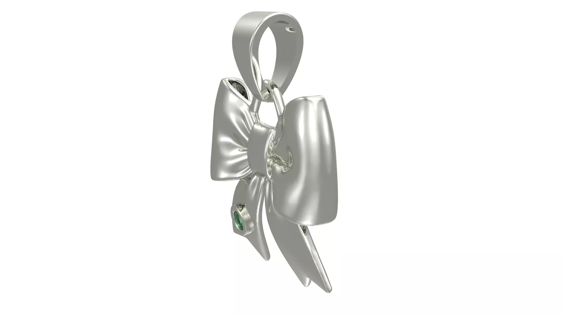 Ribbon Pendant 3D print model_4