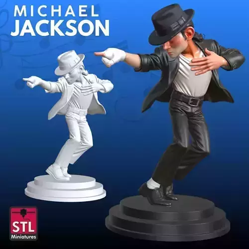 Michael Jackson STL Iconic Artistic 3D Model